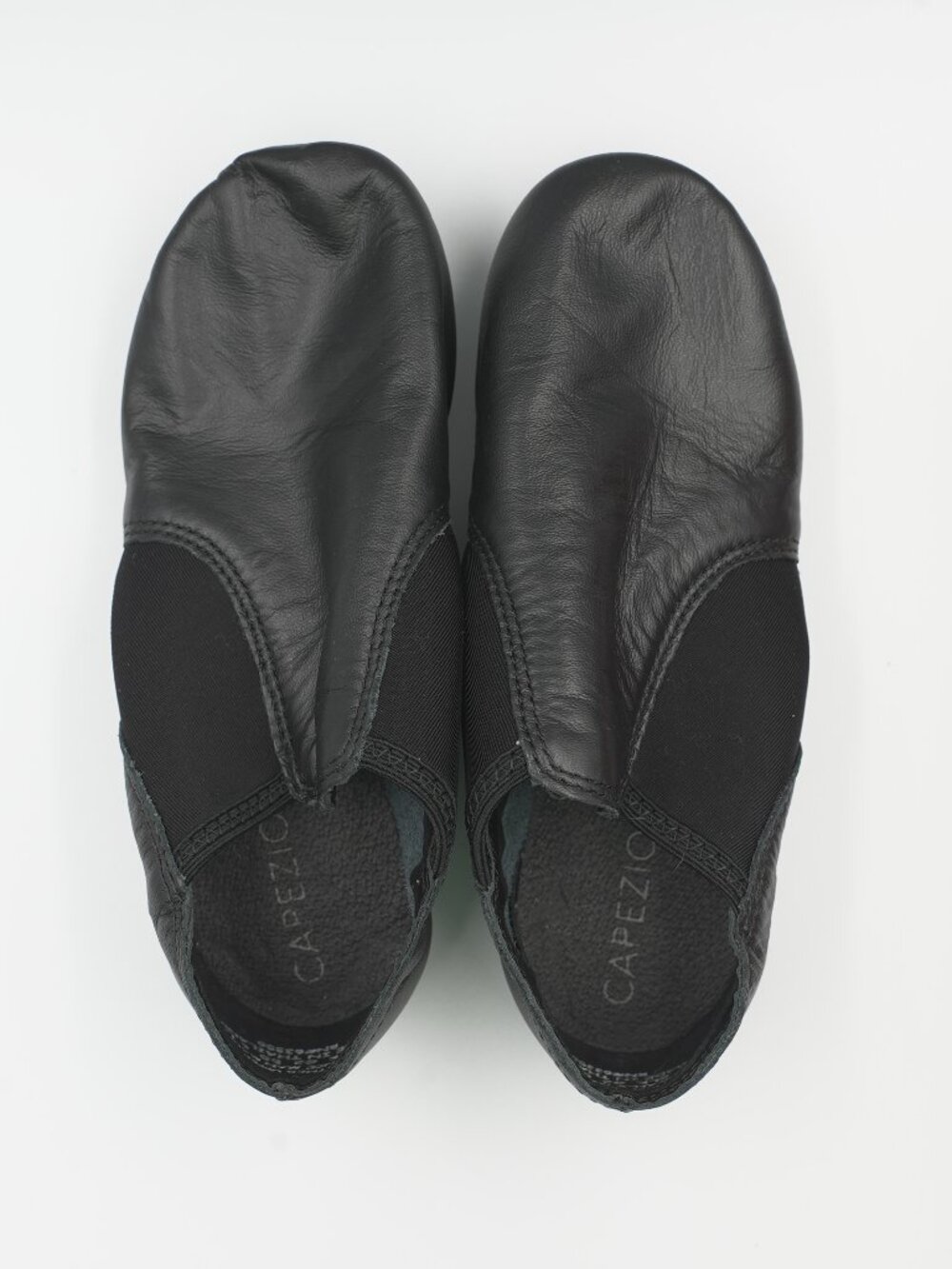 NIB Capezio EJ2 Black Leather Slip-On Jazz Dance Shoes Adult 6.5M
